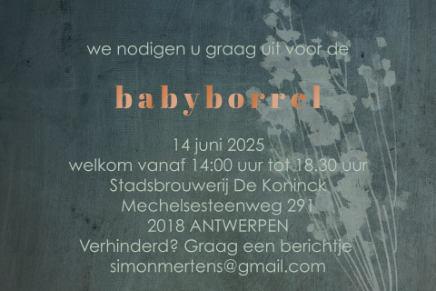 Origineel babyborrel kaartje in hoogglans