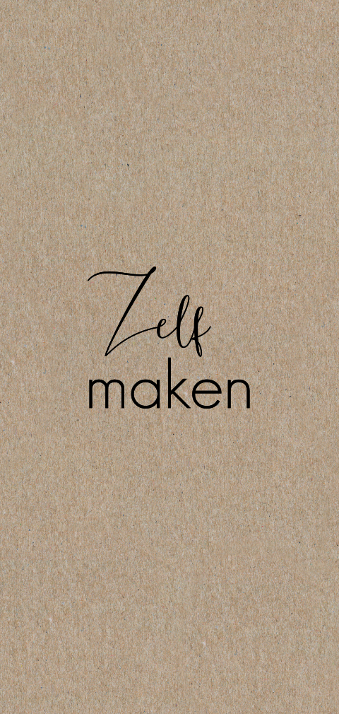 Trouwkaart langwerpig kraft zelf maken