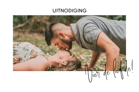 Liggende uitnodiging met foto