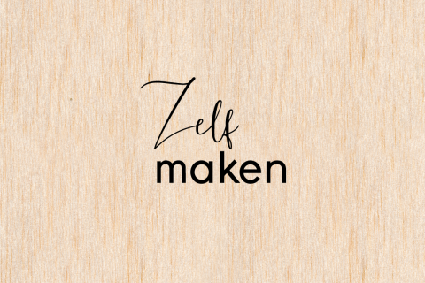 Echt houten trouwkaart zelf ontwerpen - liggend