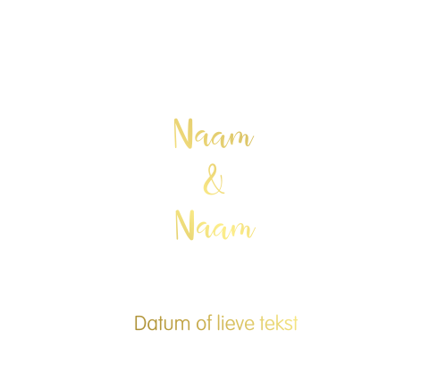 Foliedruk | Dubbel genormaliseerde trouwkaart