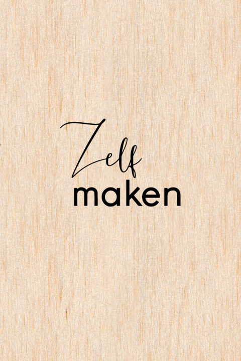 Echt houten trouwkaart - staand