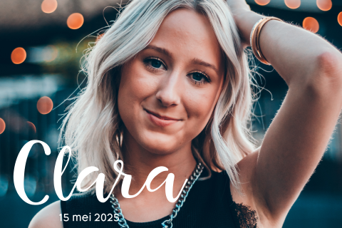 Vormsel kaart met foto en roze hart