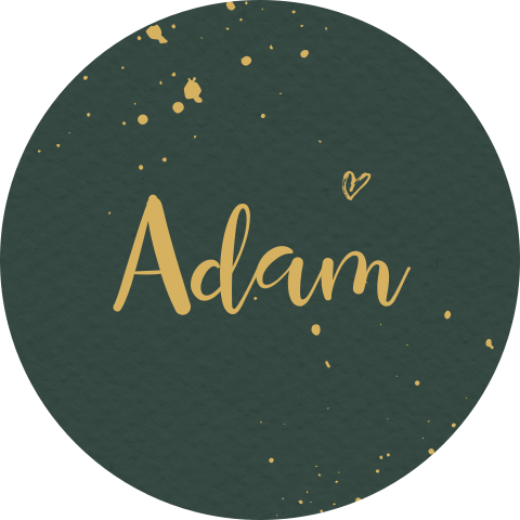 Sticker met verfspetters op groene achtergrond - vel van 25 stickers