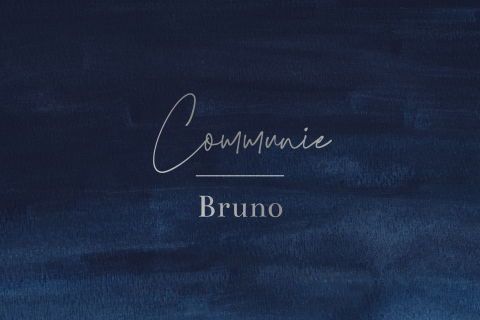 Minimalistische communiekaart in donkerblauw en zilverfolie