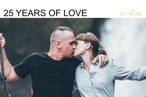 Moderne jubileum uitnodiging met foto - zelf maken