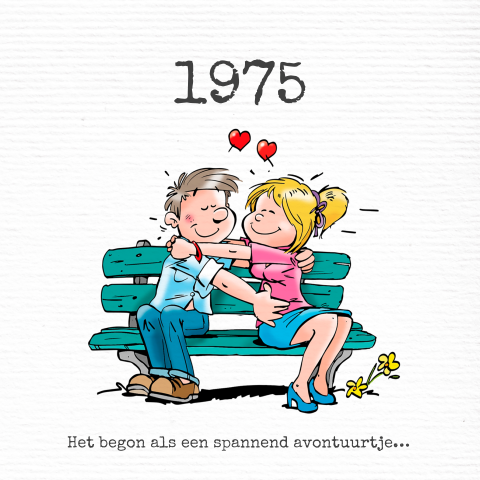 Humoristische uitnodiging 50 jarig jubileumfeest met grappige cartoon