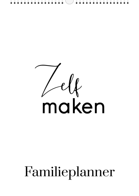 Familiekalender blanco ontwerp
