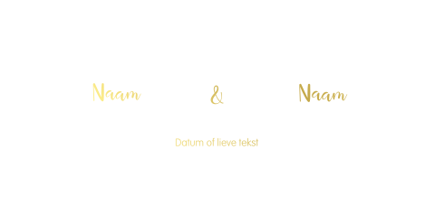 Foliedruk - Dubbel panorama trouwkaart