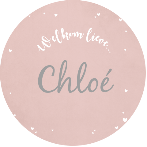 Raamsticker in roze met witte hartjes