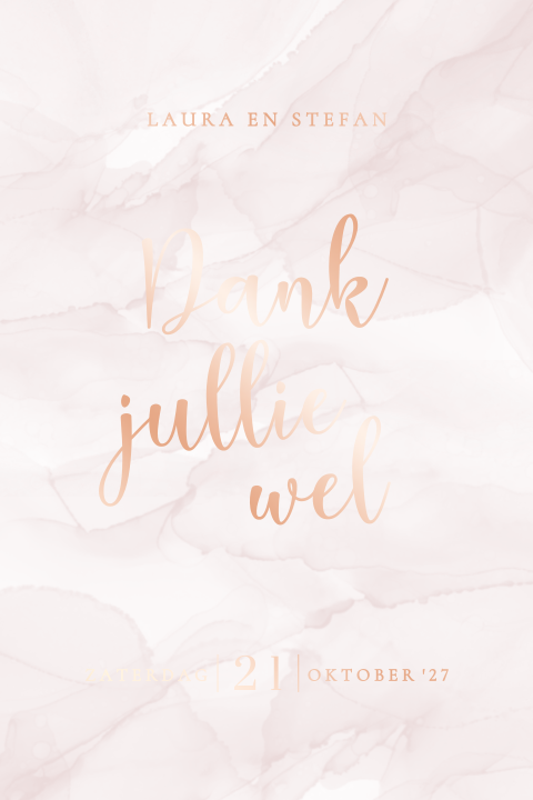 Bedankkaart - romantisch chic