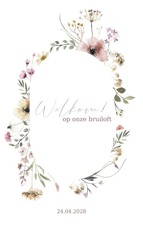 Bruiloftsbord bloemen