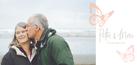 Romantische fotokaart voor jubileum