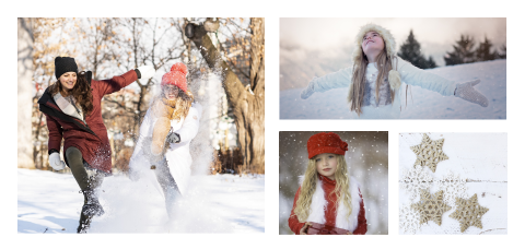 Panorama fotokaart voor kerst