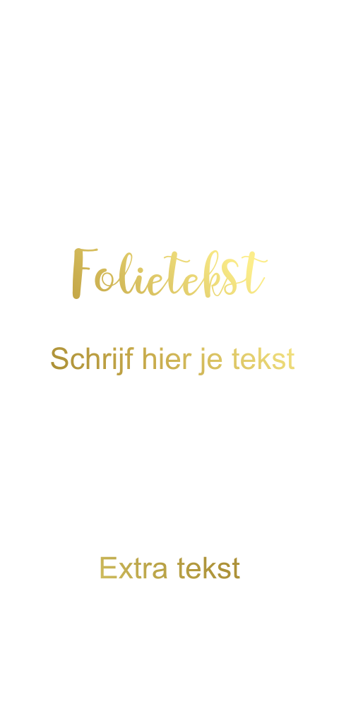 Dubbel langwerpig communiekaartje foliedruk