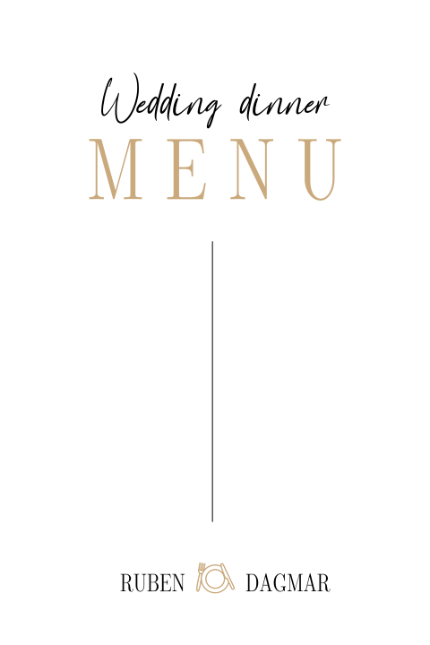 Classy menukaart met chique belettering