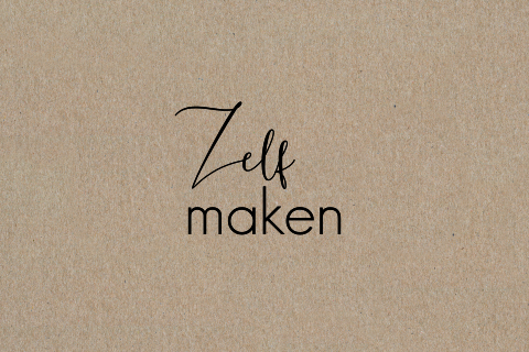 Zelf maken trouwkaart in kraft - liggend enkel