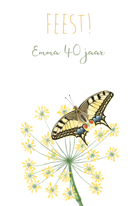 Verjaardag uitnodiging met Koninginnepage