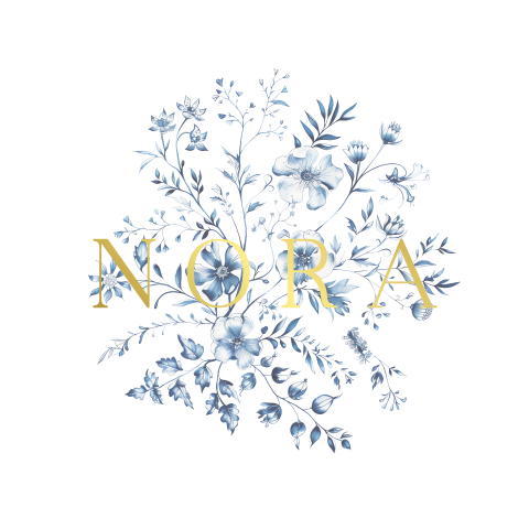 Geboortekaart bloemen blauw met goudfolie