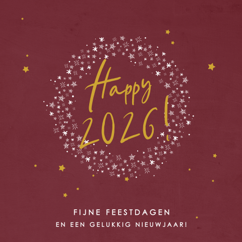 Zakelijke kerstkaart met sterretjes op hippe achtergrond