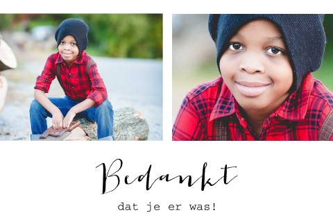 Foto bedankkaart voor communie