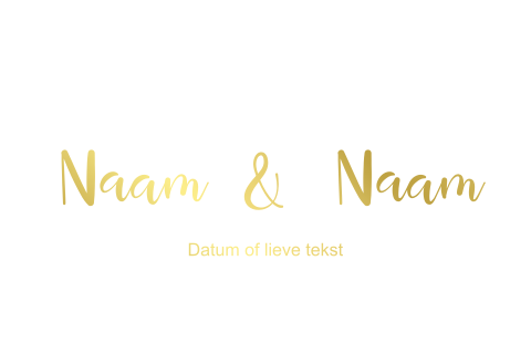 Foliedruk | Dubbel liggende trouwkaart