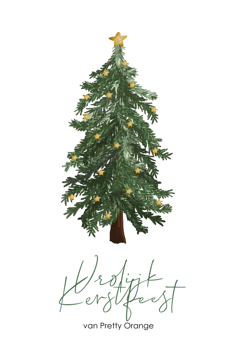 Zakelijke kerstkaart met kerstboom