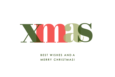 Zakelijke kerstkaart met ronde hoeken