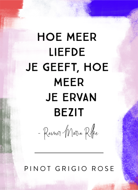 Wijnfles etiketten huwelijksmijlpalen met liefdescitaten