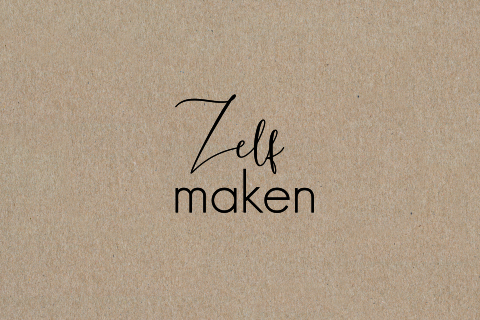 Zelf kraft trouwkaart ontwerpen - dubbel liggend vouw links