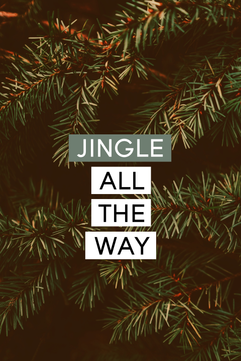 Klassieke kerstkaart met een achtergrond van kersttakjes