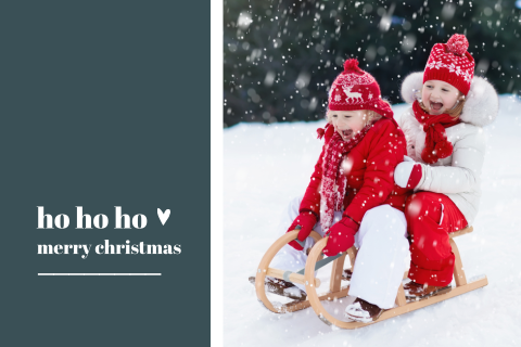Originele kerstkaart met foto