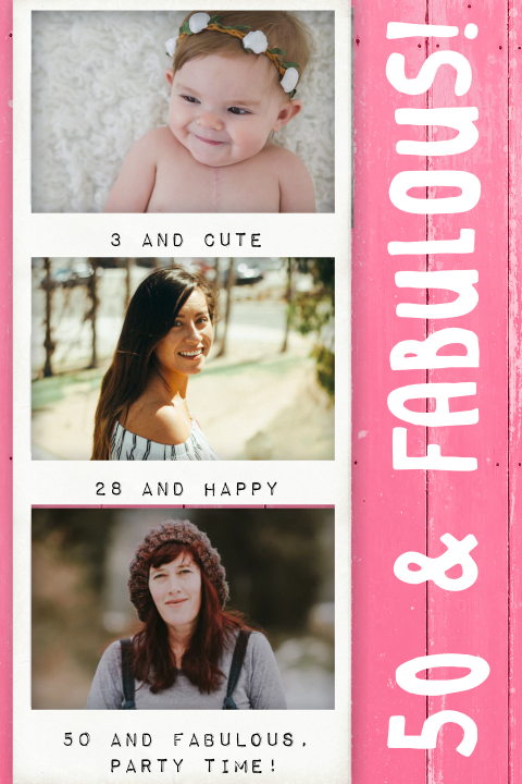 Fabuleuze verjaardagskaart met fotostrip