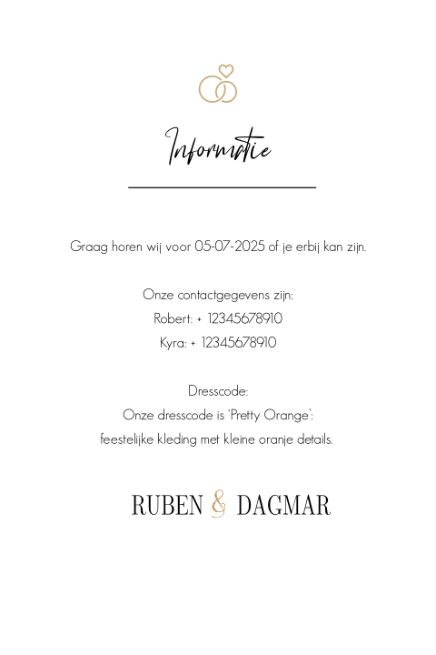 Inlegvel met ringen en hartje