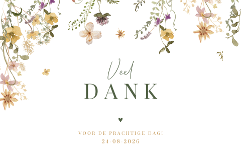 Florale bedankkaart