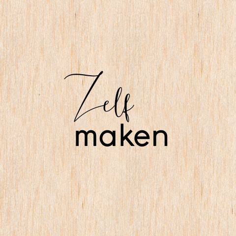 Echt houten trouwkaart zelf maken - vierkant