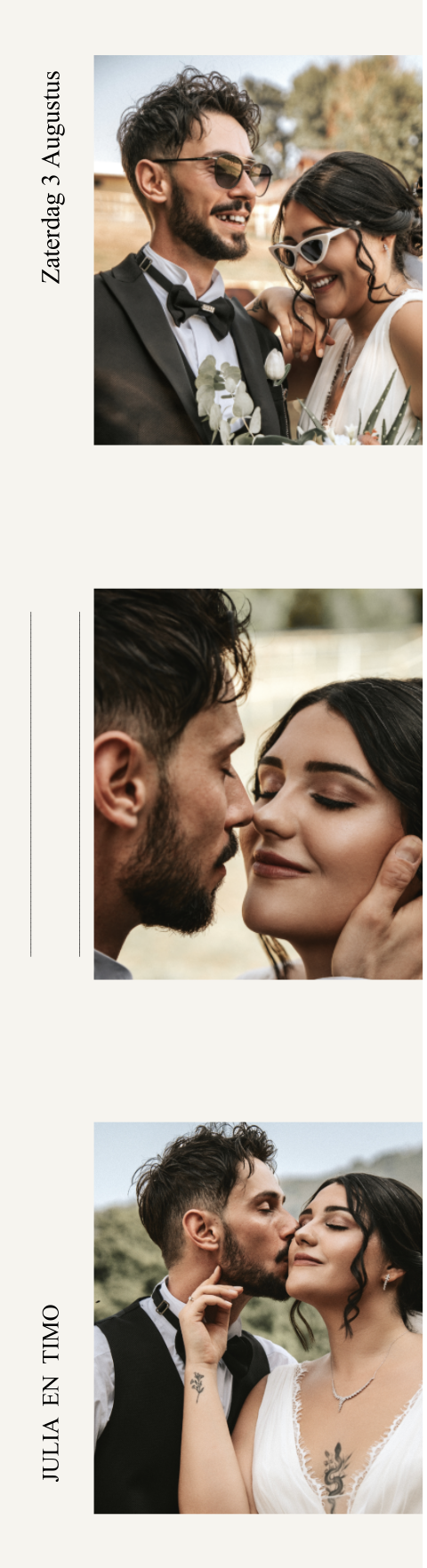 Fotostrip bedankkaart in krantenlook - Set van 4