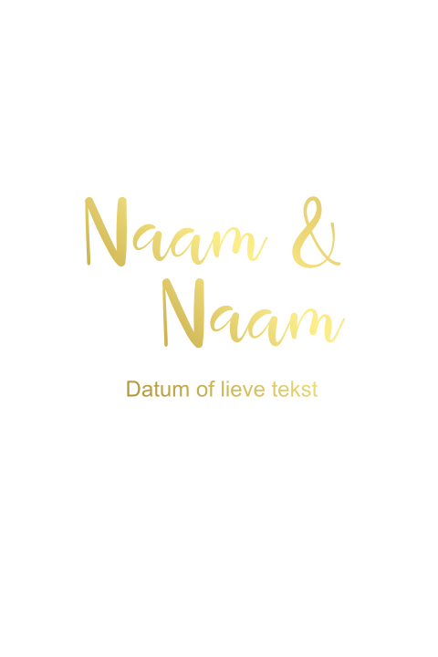 Foliedruk | Dubbel staande trouwkaart