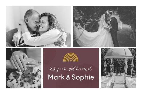 Foto collage uitnodiging jubileum