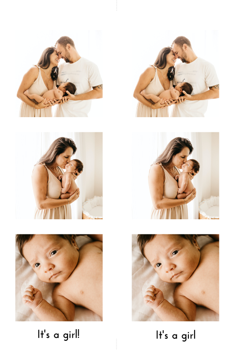 Fotostrip met drie foto's
