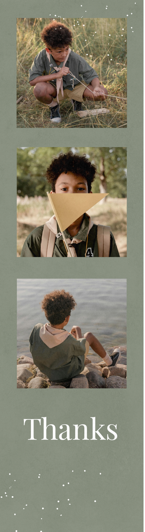 Boekenlegger als bedankkaart communie met fotostrip - per 4 stuks