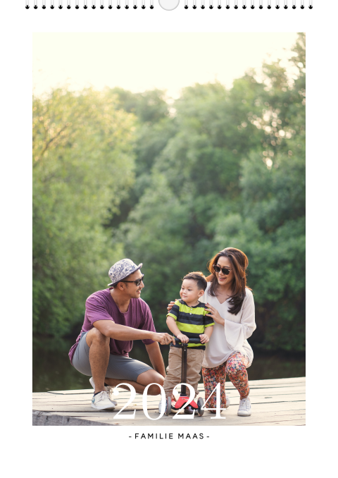 Familieplanner met foto's in A4 staand formaat