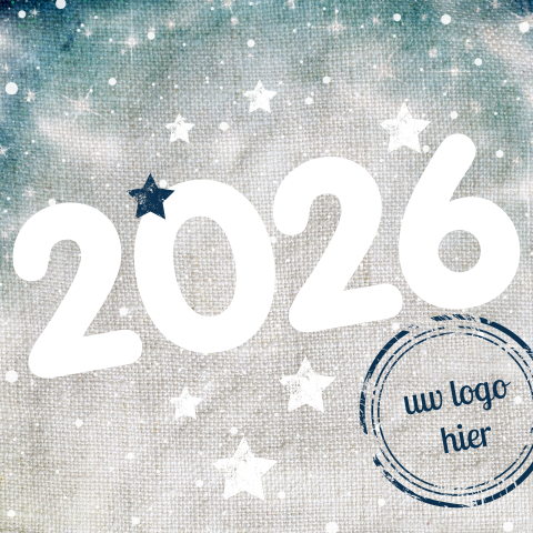 Zakelijke kerstkaart met logo en sterretjes