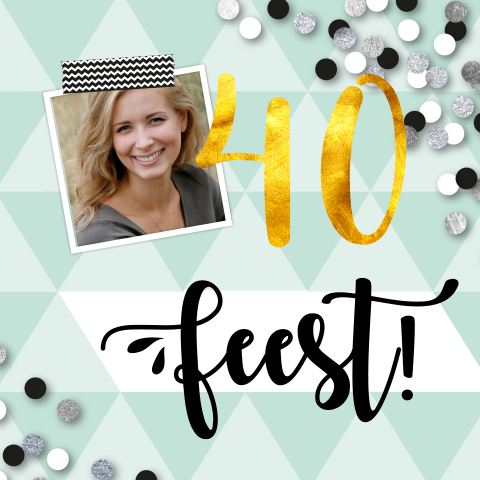 Modern uitnodigingskaartje met foto