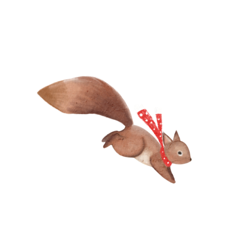 Sluitzegel kerst met eekhoorntje