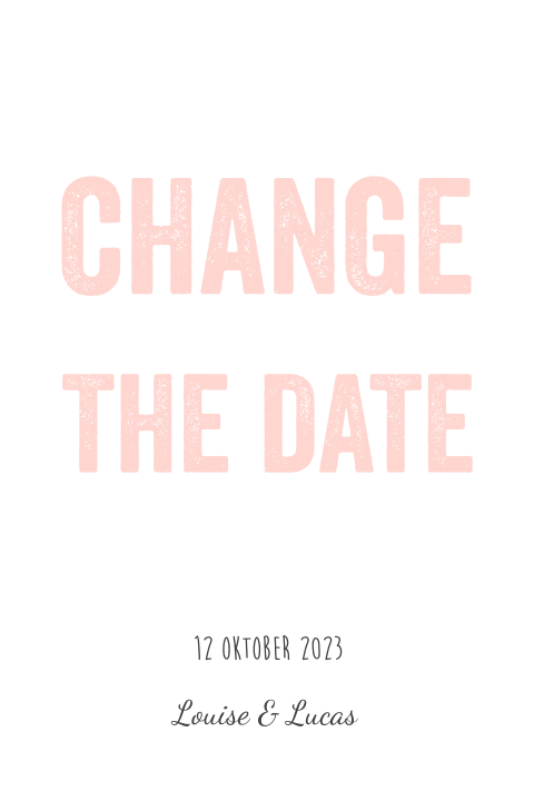 Change the date kaart in leuke lettertype