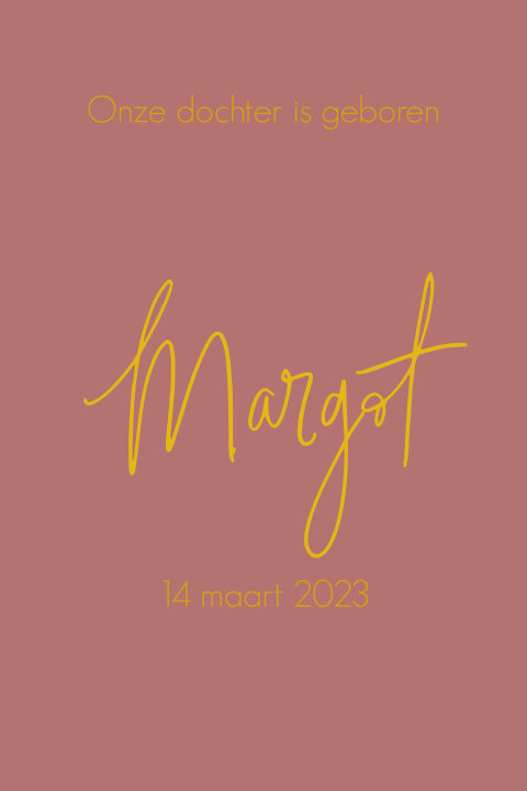 Raambord van minimalistisch geboortekaartje