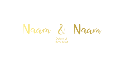 Foliedruk | Enkel panorama trouwkaart