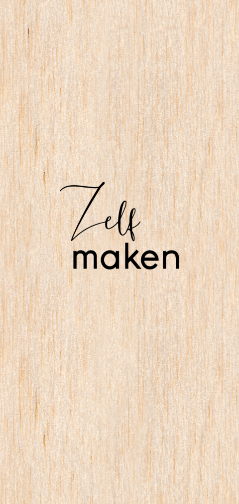 Houten trouwkaart langwerpig zelf maken