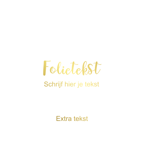 Dubbel vierkant communiekaartje foliedruk